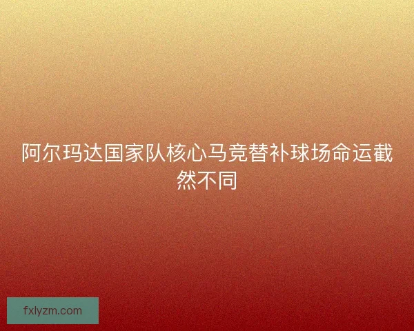 阿尔玛达国家队核心马竞替补球场命运截然不同